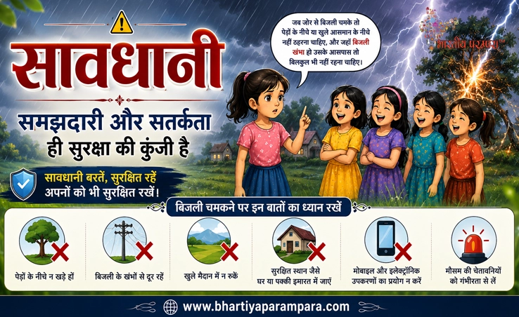 आंधी-तूफान और बिजली से बचाव | बच्चों की प्रेरणादायक कहानी | सावधानी